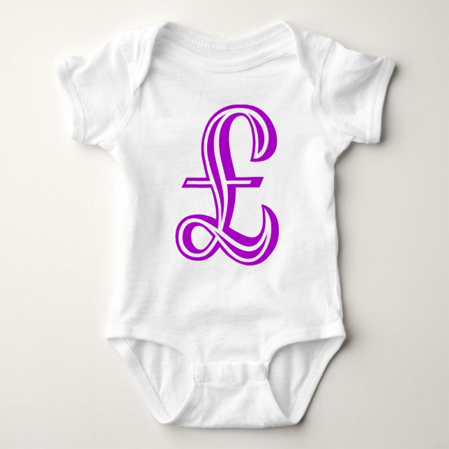 T-shirt Sinal de libra - Roxo (Frente)