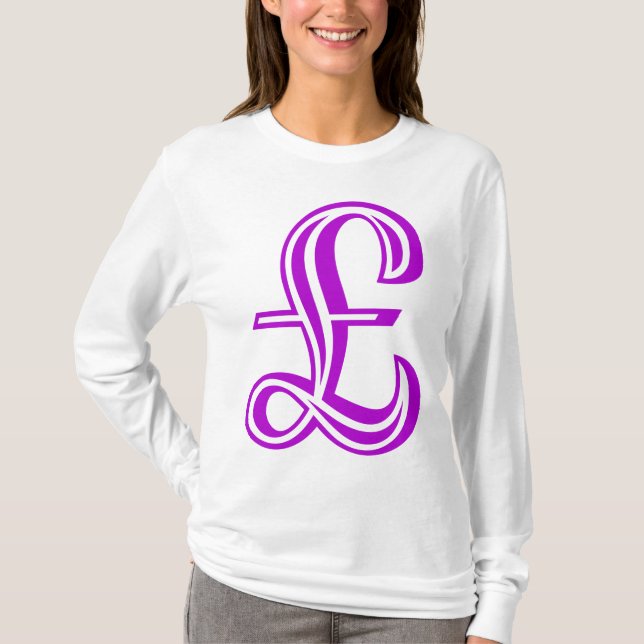 T-shirt Sinal de libra - Roxo (Frente)