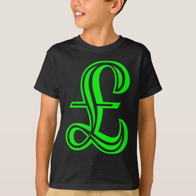 T-shirt Sinal de libra - Verde (Frente)