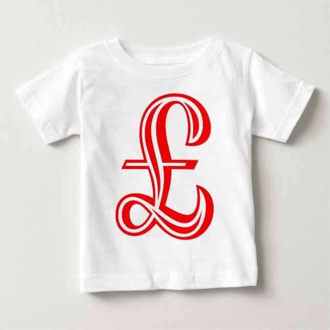 T-shirt Sinal de libra - Vermelho (Frente)
