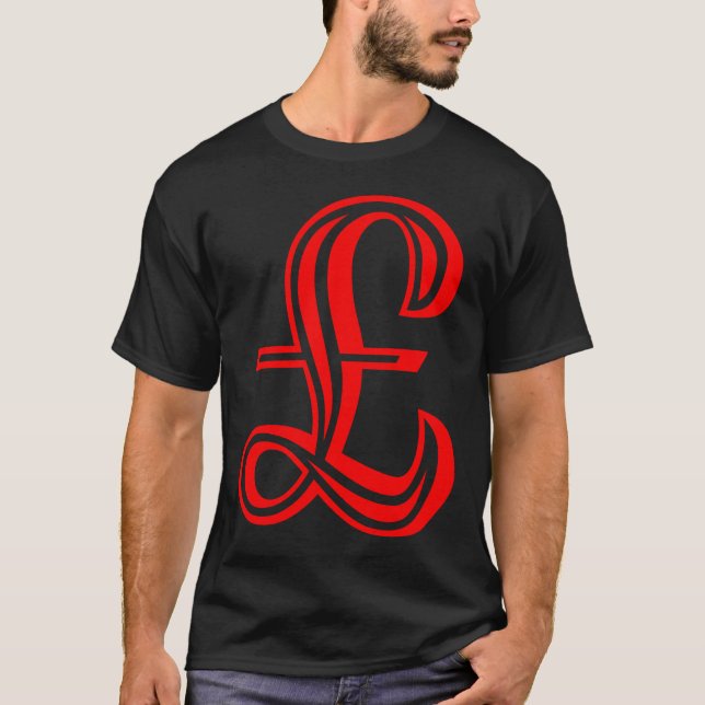 T-shirt Sinal de libra - Vermelho (Frente)