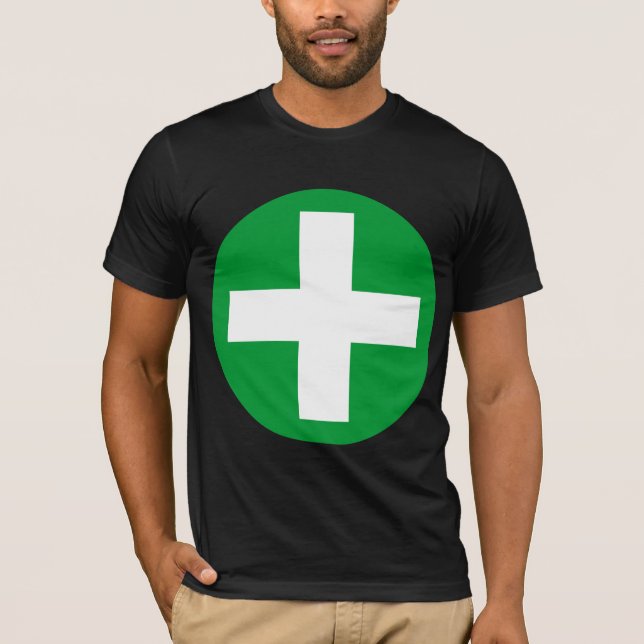 T-shirt Sinal de Mais branco com verde (Frente)