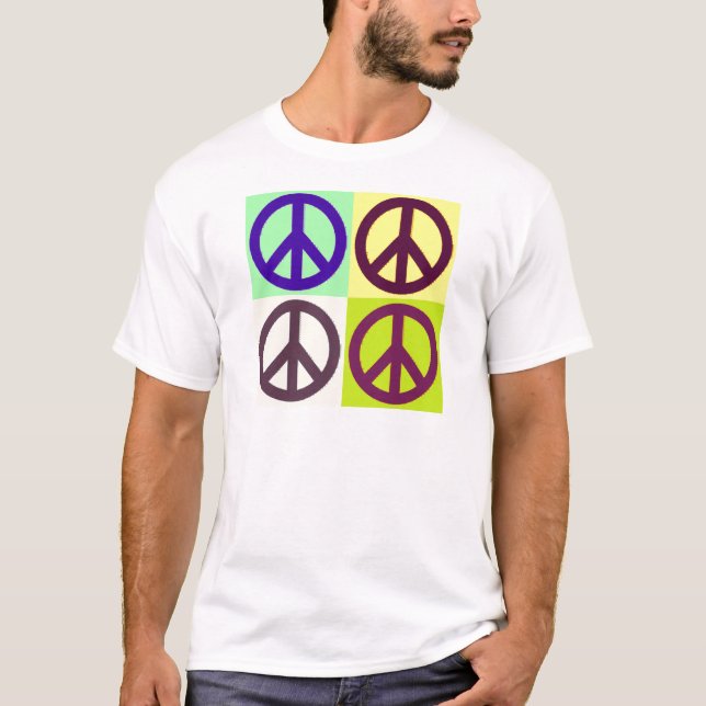 T-shirt Sinal de Paz - Arte Pop (Frente)