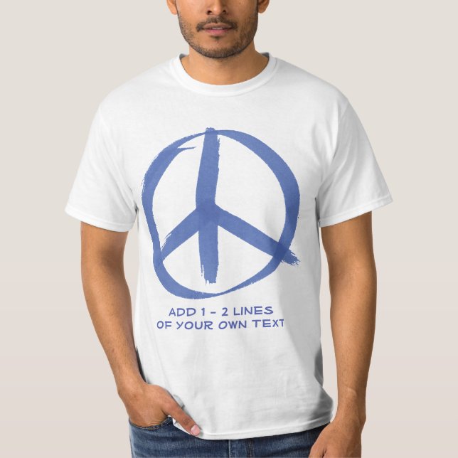 T-shirt Sinal de Paz Azul (Frente)