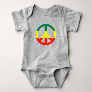 T-shirt sinal de paz do hippie com bandeira da reggae