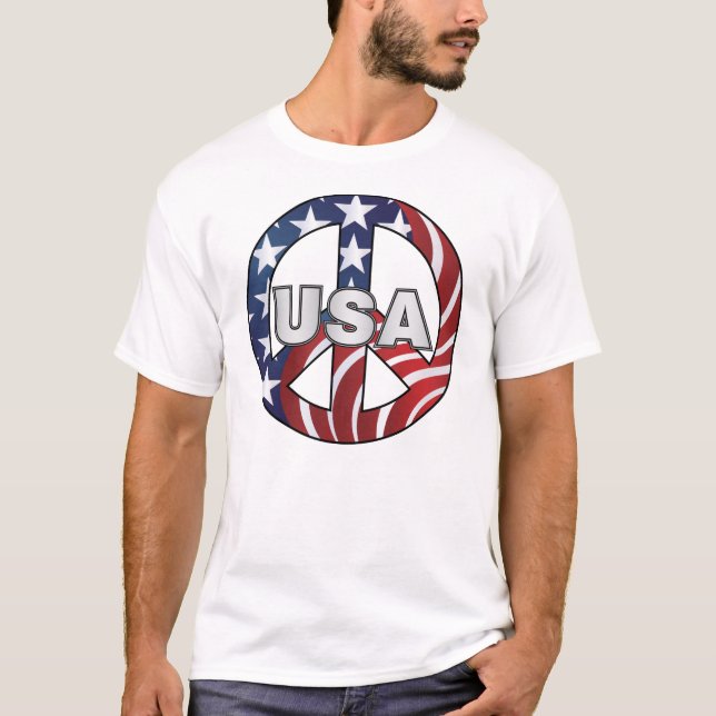 T-shirt Sinal de paz dos EUA (Frente)