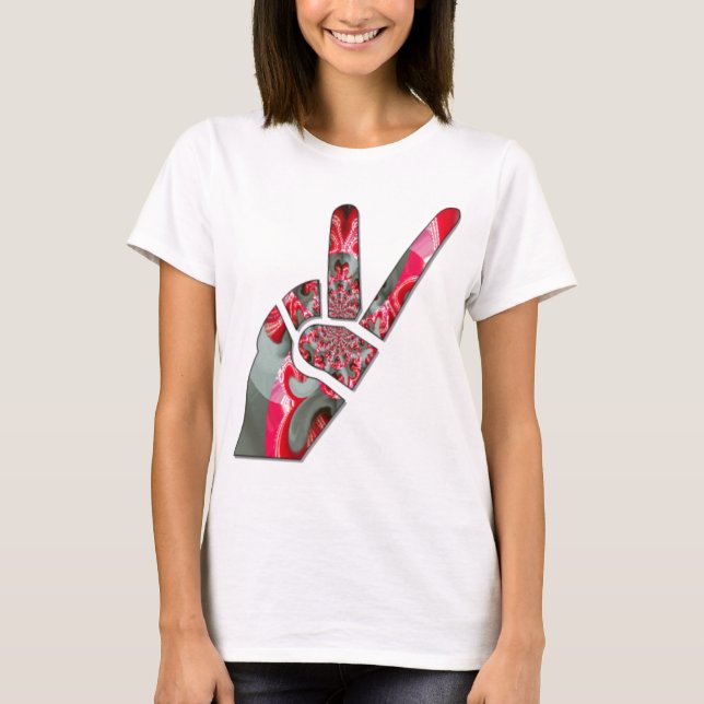T-shirt Sinal de paz manual (Frente)