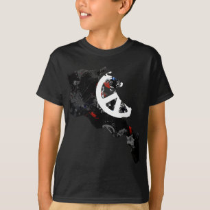 T-shirt Sinal de paz na moda de Arménia com mapa arménio