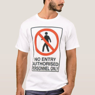 T-shirt sinal de perigo