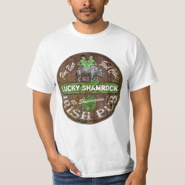 T-shirt Sinal de pub irlandês personalizado (Frente)