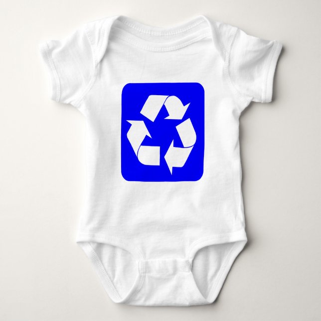 T-shirt Sinal de reciclagem - Azul (Frente)