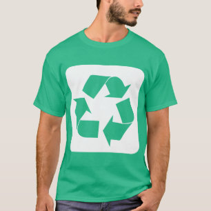 T-shirt Sinal de Reciclagem - Branco