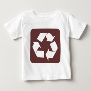 T-shirt Sinal de reciclagem - Castanho Escuro