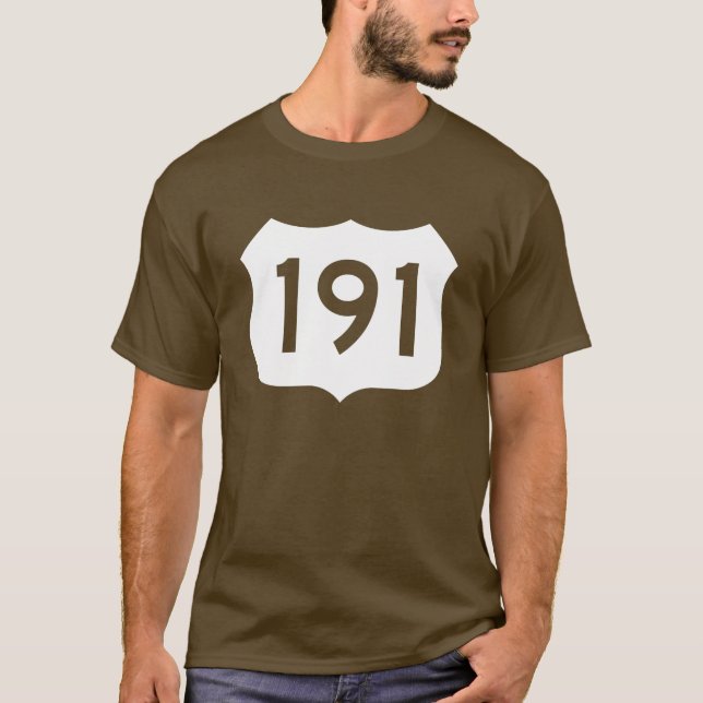 T-shirt Sinal de Rota 191 dos EUA (Frente)