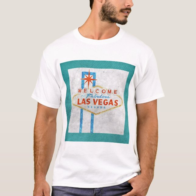 T-shirt sinal de vegas grunge (Frente)