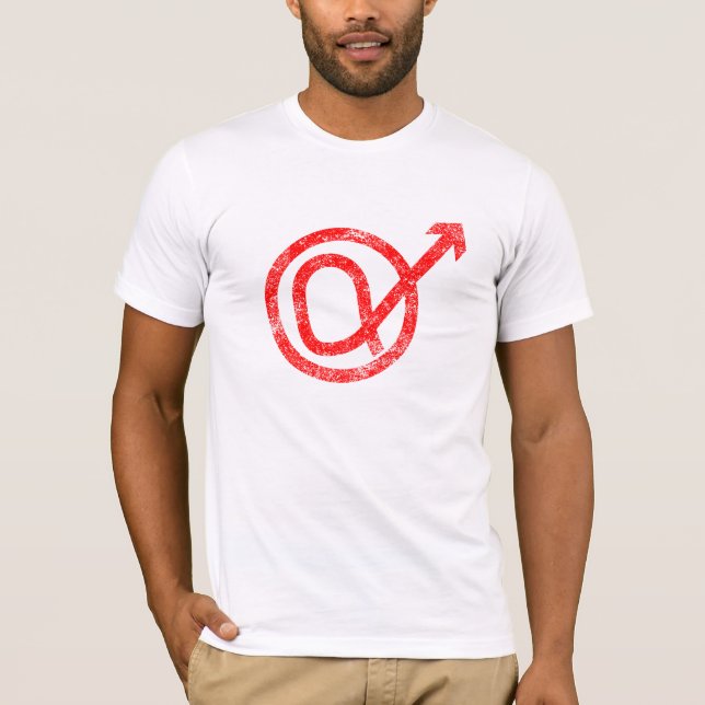 T-shirt Sinal do homem alfa (Frente)