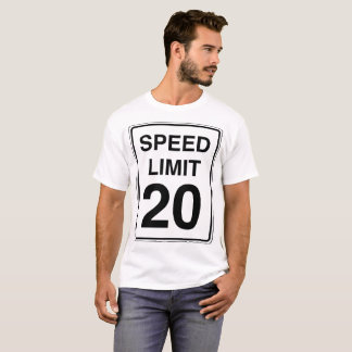 T-shirt Sinal do limite de velocidade 20