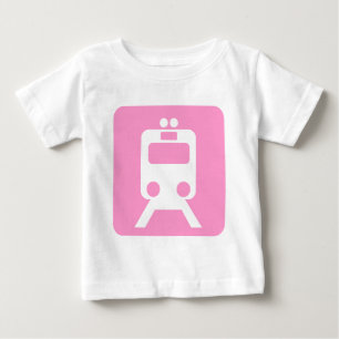 T-shirt Sinal do trem - rosa