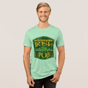 T-shirt Sinal irlandês personalizado do bar