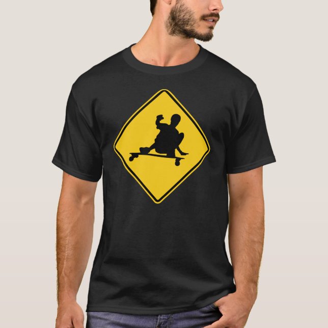 T-shirt sinal longboarding (Frente)