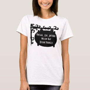 T-shirt Sinal preto de rolagem Silhueta Anúncios T Shirt
