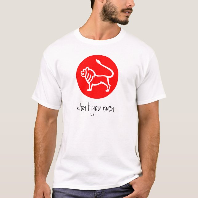 T-shirt Sinal T do zodíaco de Leo (Frente)