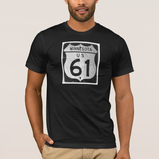 T-shirt Sinal velho da estrada 61 (Frente)