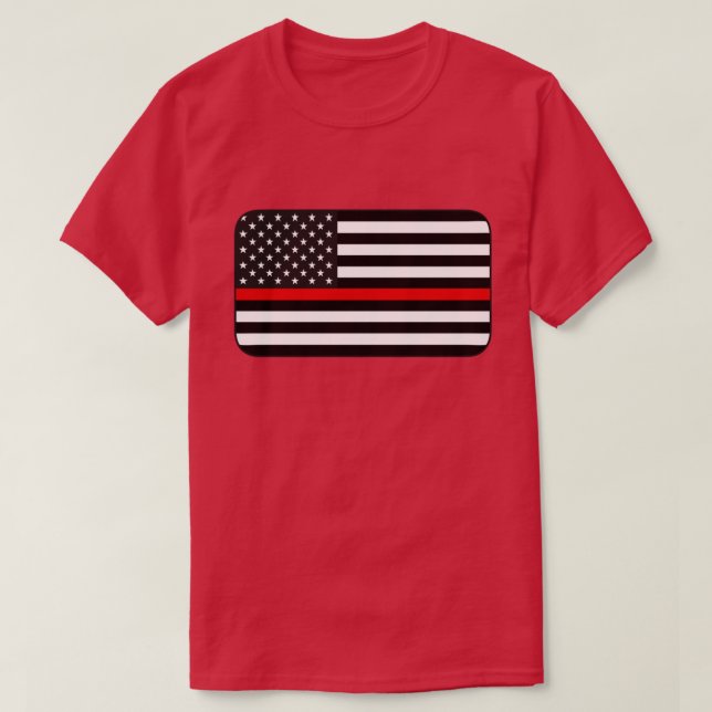 T-shirt Sinalizador Americano Thin Red Line (Frente do Design)