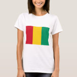 T-shirt Sinalizador da Guiné GN<br><div class="desc">Bandeira da Guiné GN,  Guiné,  Conacri Casaco de armas,  mancais blindados,  mapa de sinalizador</div>