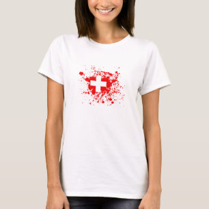 T-shirt Sinalizador da Suiça de proteção