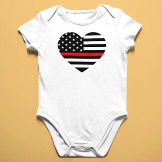 T-shirt Sinalizador de Bombeiro de Apoio Coração