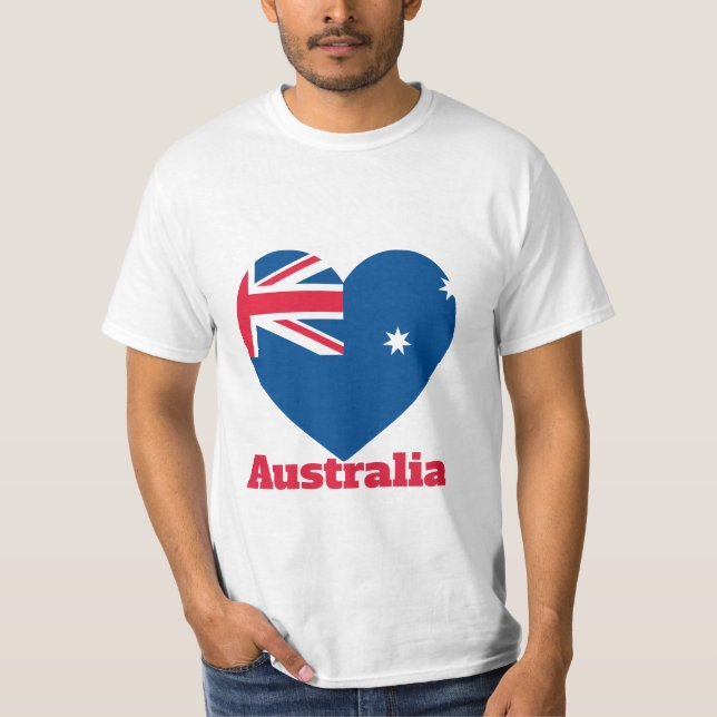 T-Shirt Sinalizador de Coração da Austrália (Frente)