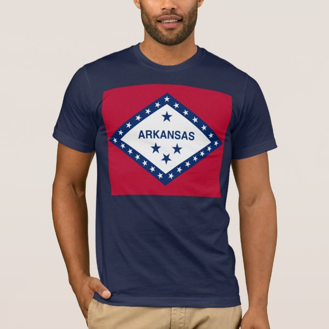 T-shirt Sinalizador do Estado do Arkansas (Frente)