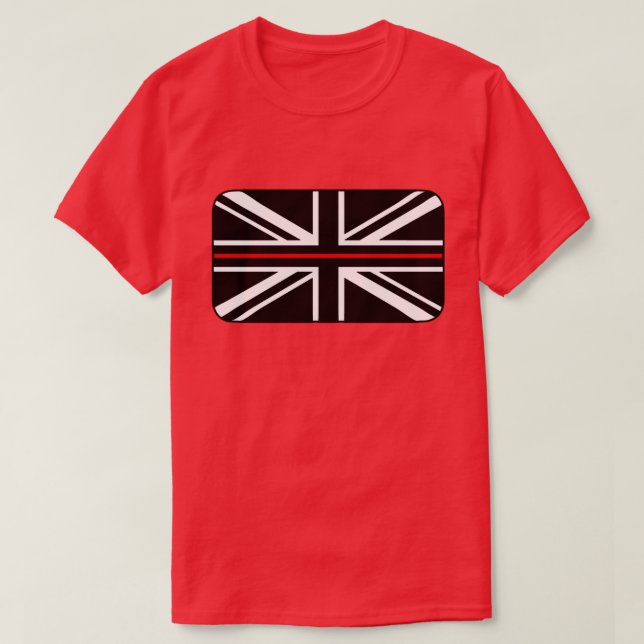 T-shirt Sinalizador Fino Red Line UK (Frente do Design)