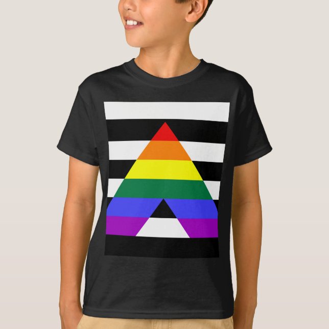 T-shirt sinalizador hetero Ally (Frente)