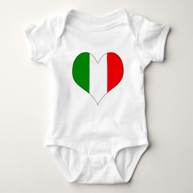 T-shirt Sinalizador italiano Heart (Frente)