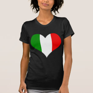 T-shirt Sinalizador italiano Heart