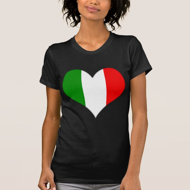 T-shirt Sinalizador italiano Heart (Frente)