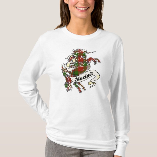 T-shirt Sinclair Tartan Unicorn (Frente)
