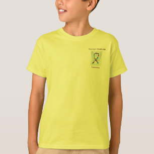 T-shirt Síndrome de Asperger Sensibilização Ribbon Ange