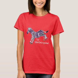 T-shirt Síndrome de Ehlers-Danlos do fim com zebra