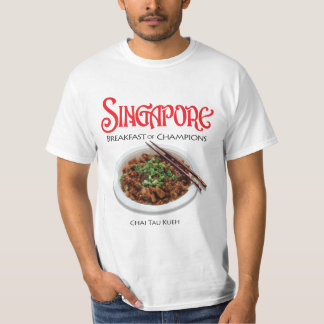 T-shirt Singapura Chai Tau Kueh - Tecido leve