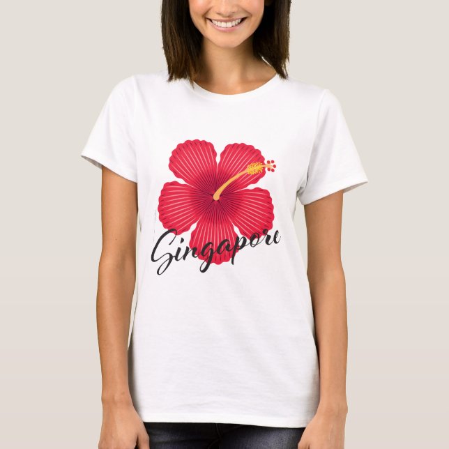 T-Shirt SINGAPURA HIBISCUS (Tecidos leves) v.2 (Frente)