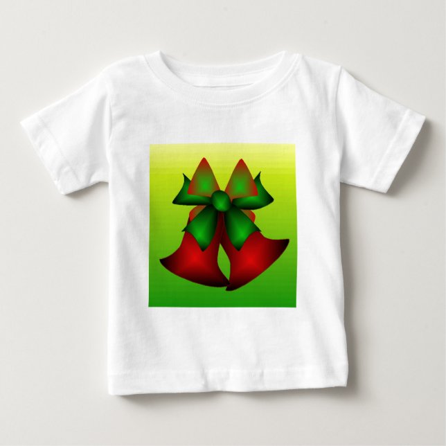 T-shirt Sinos De Natal Em Branco (Frente)