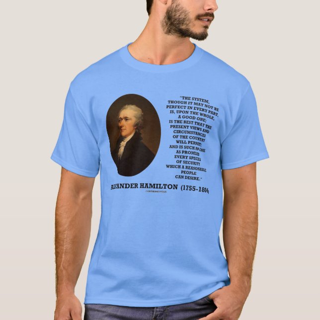 T-shirt Sistema de Hamilton para não ser perfeito uma boas (Frente)