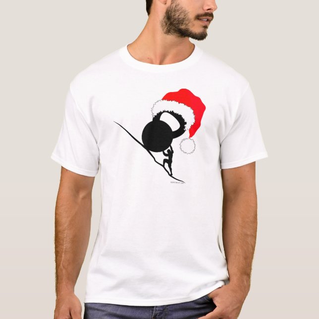 T-shirt Sisyphus Kettlebell Feliz Natal (Frente)