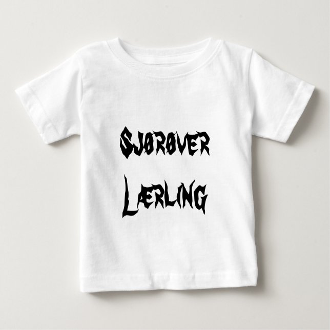 T-shirt Sjørøver læ rling, aprendiz pirata em norueguês (Frente)