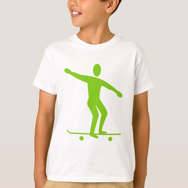 T-shirt Skateboard - Verde marciano (Frente)