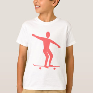 T-shirt Skateboarding - rosa tropical