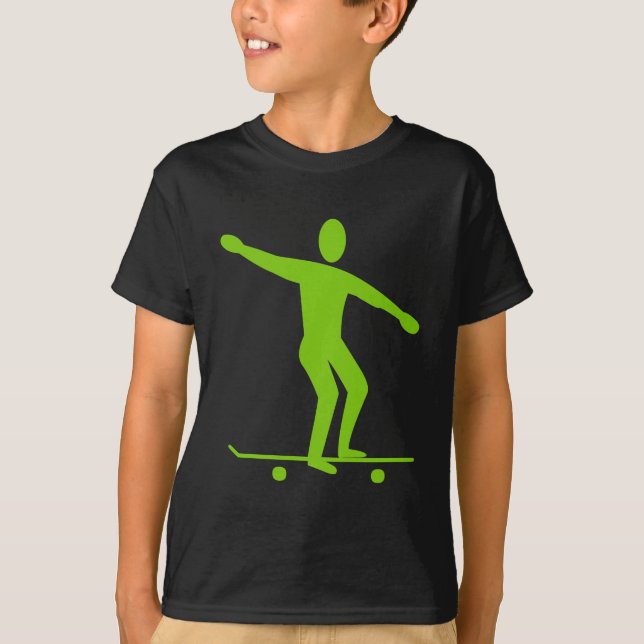 T-shirt Skateboarding - verde de Marciano (Frente)